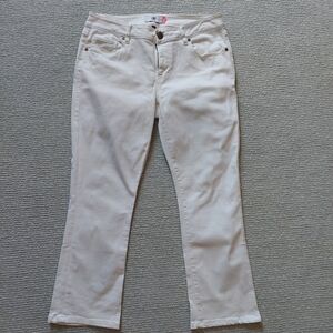 Cabi "Kick It Crop" White Jeans